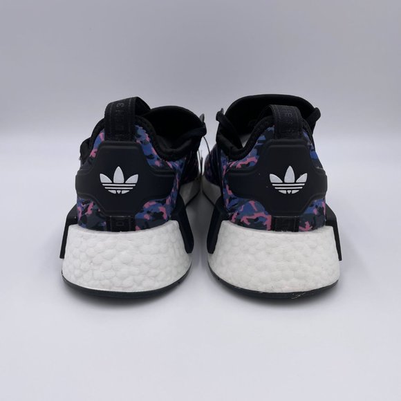 adidas NMD R1 Black / White / Blue Womens Shoes - Picture 4 of 8